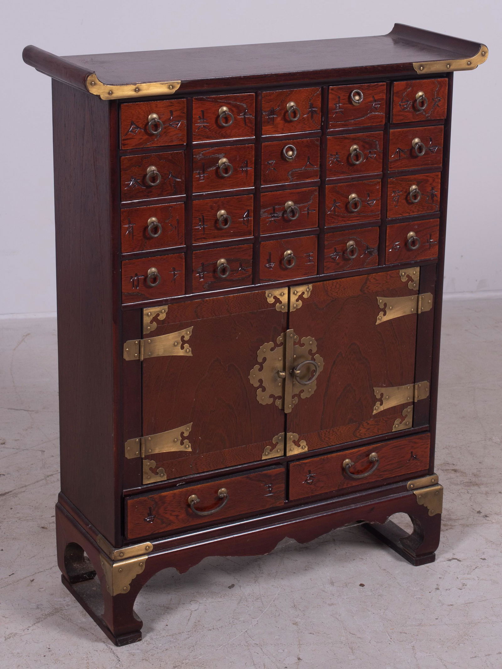 Lacquered Asian style spice cabinet, 31"h (1 of 1)