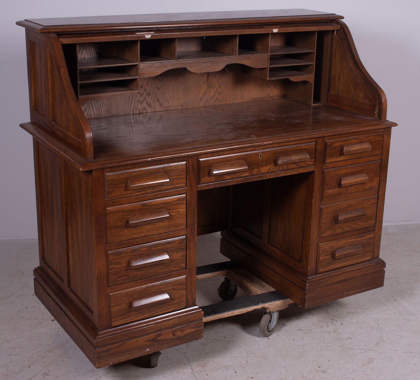 Jasper Oak Roll Top Desk