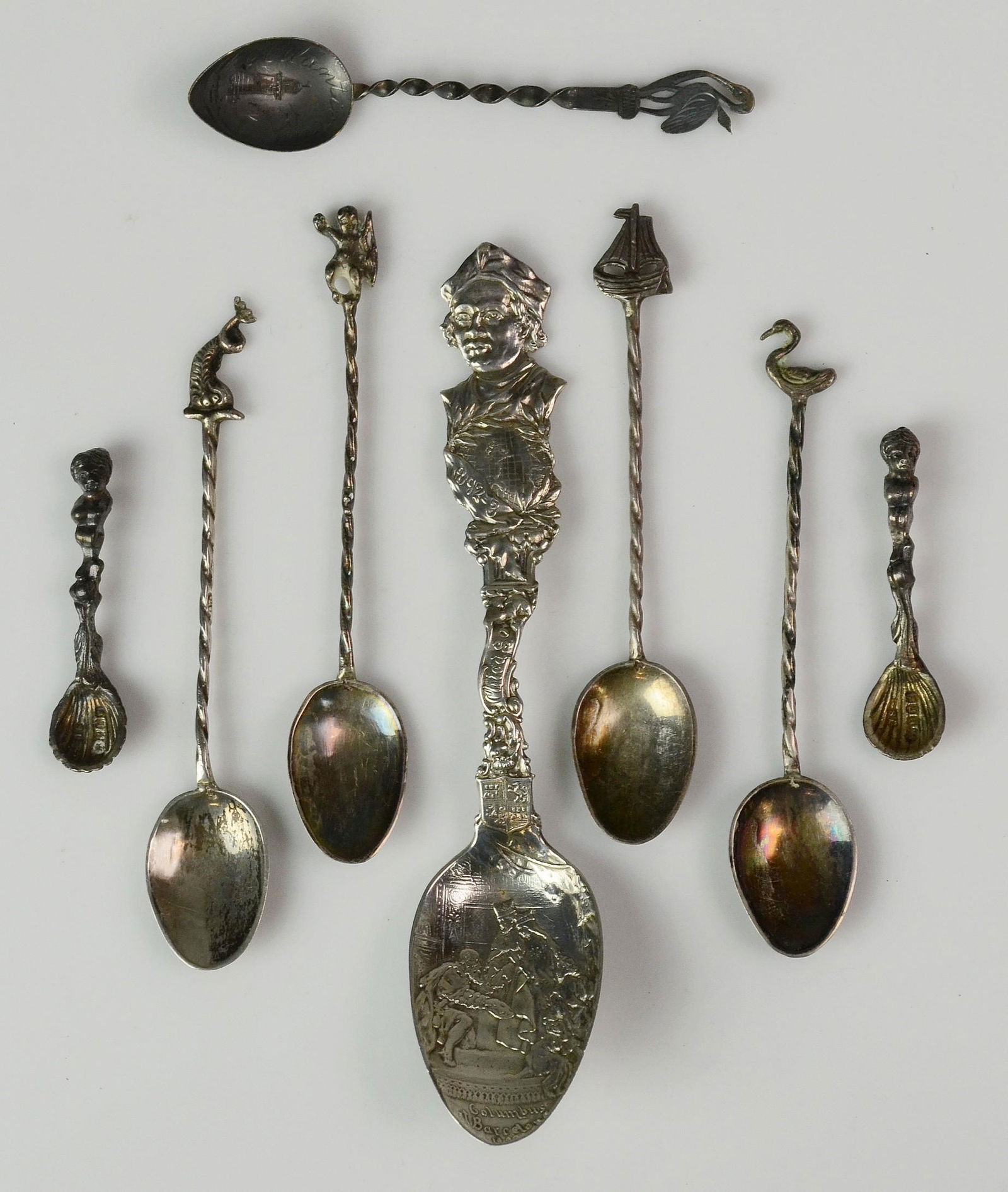 (8) Figural Sterling Spoons (1 of 1)