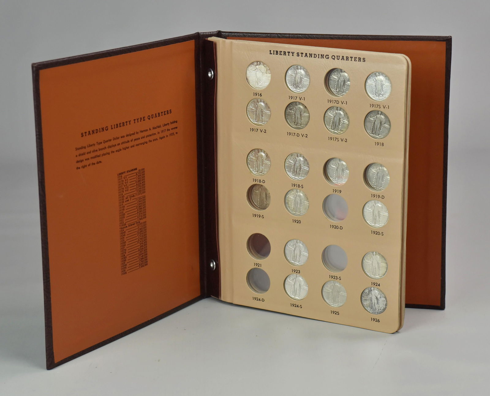 Album:  Liberty Standing Quarters, Partial Set (1 of 1)