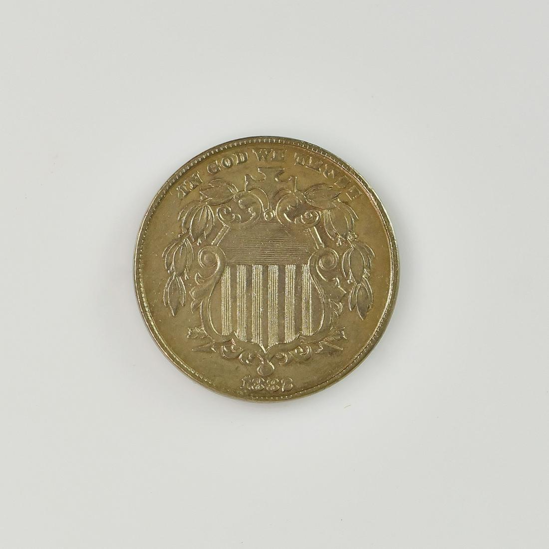 1883/2 Shield Nickel, XF (1 of 2)