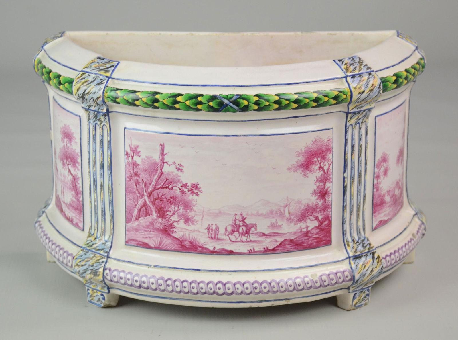Sceaux French Faience Demilune Planter (1 of 1)