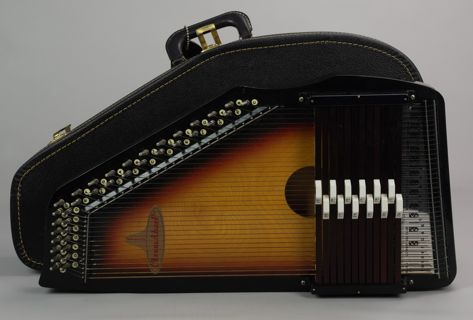 Sekova 15 Chord Sunburst Chromaharp: Sekova 15 Chord Sunburst Chromaharp with Case (Chromoharps Measures: 22-1/2" l x 12" w x 2" h)