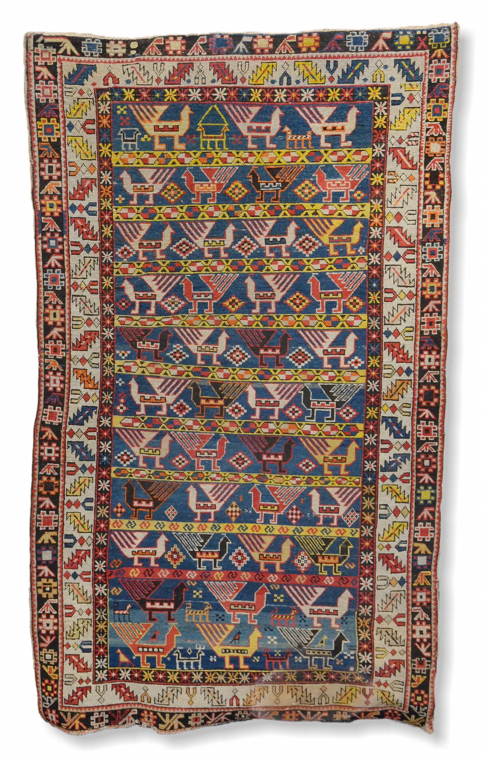 3'5" x 5'11" Caucasian throw rug: 3'5" x 5'11" Caucasian throw rug