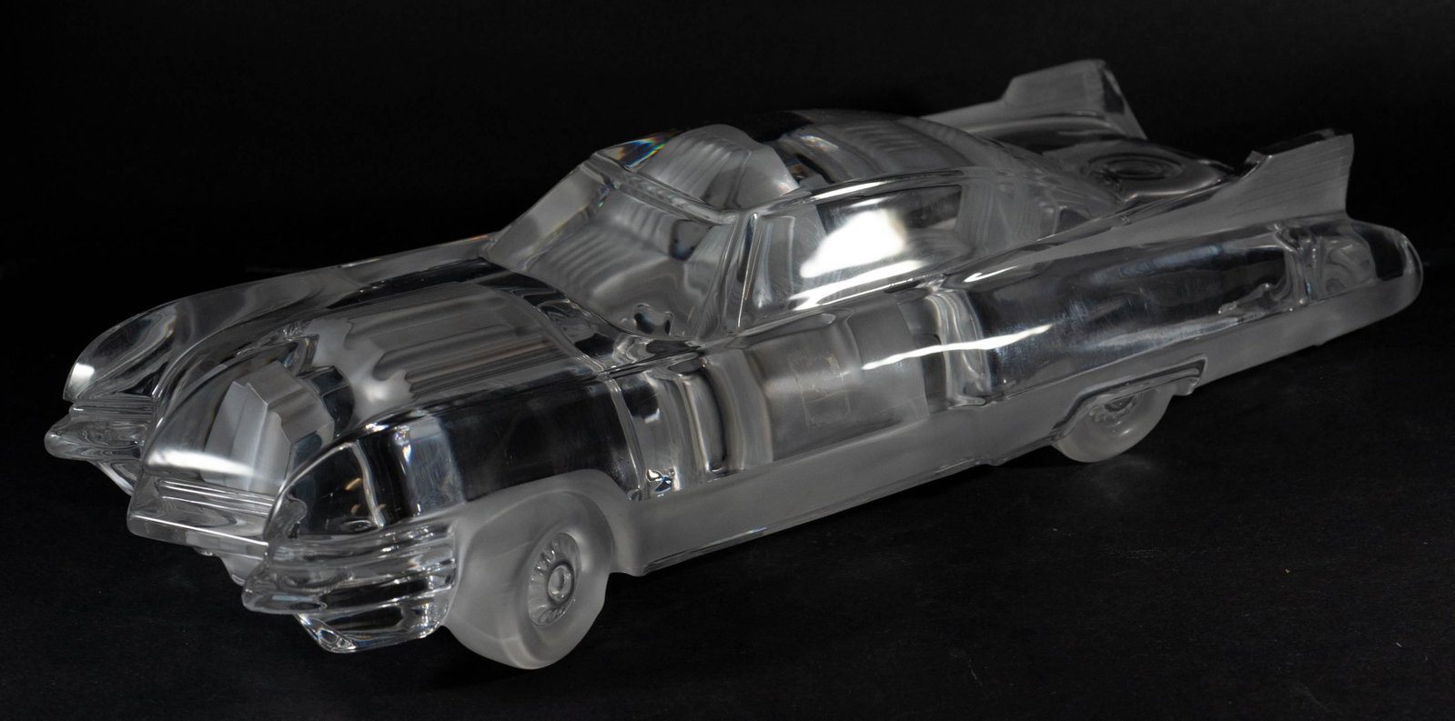 Daum Crystal Cadillac El Dorado: Daum crystal Cadillac El Dorado of Daum France Crystal Automobile collection. Designed in 1985 by Xavier Froissart, 16" x 7" x 4", without flaw.