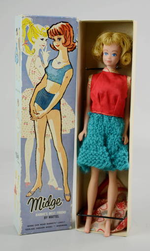 1962 Midge Barbie Doll With Original Box
