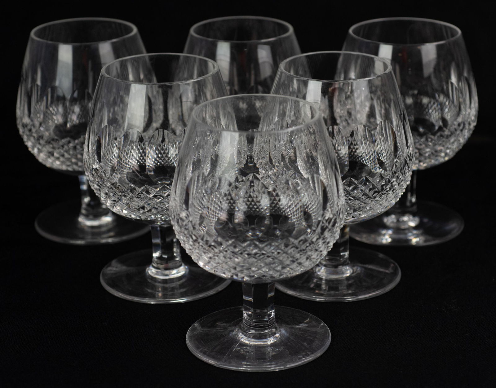 (6) Waterford 'Colleen' Large Brandy Glasses: (6) Waterford 'Colleen' large brandy glasses, 5-1/8", without flaw.
