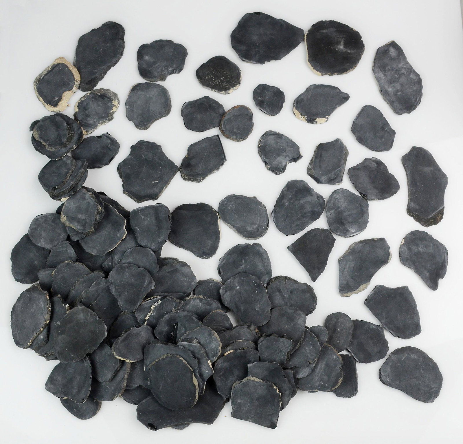 Obsidian Slabs: Approx (50) Obsidian slabs