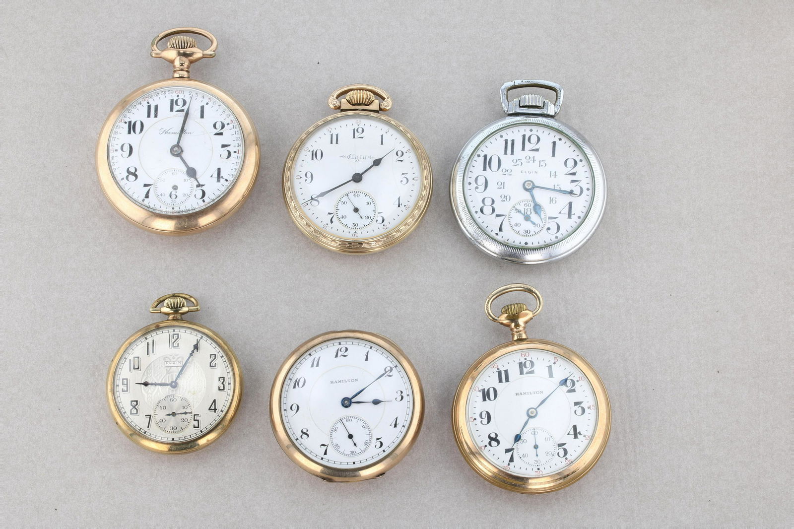 Vintage Pocket Watch Lot Elgin and Hamilton. (1 of 2)