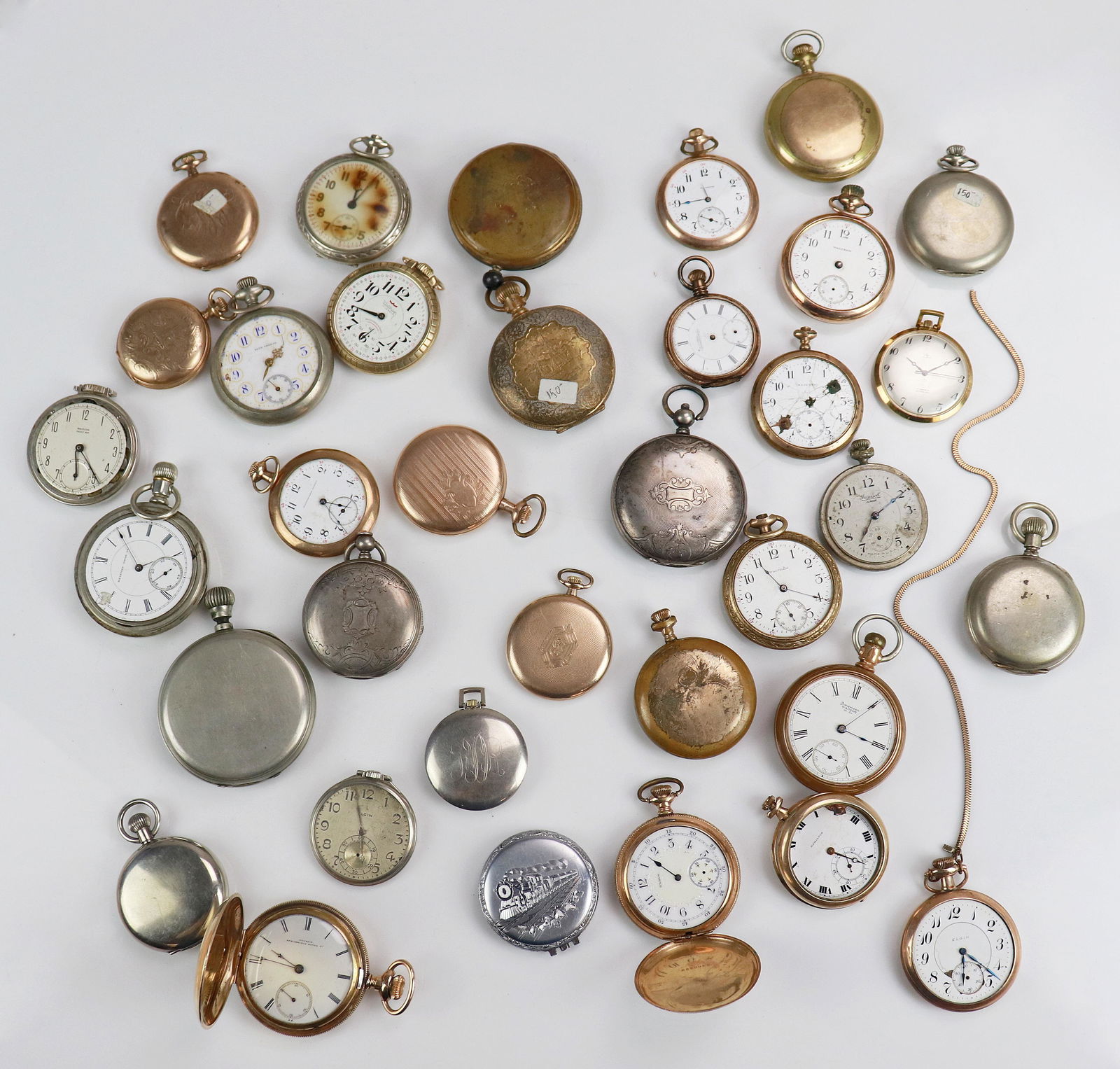 Lot of Mixed Pocket Watches (1 of 1)