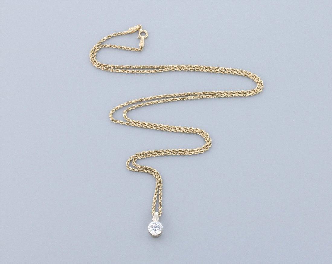 14K Rope Chain and Pendant (1 of 1)
