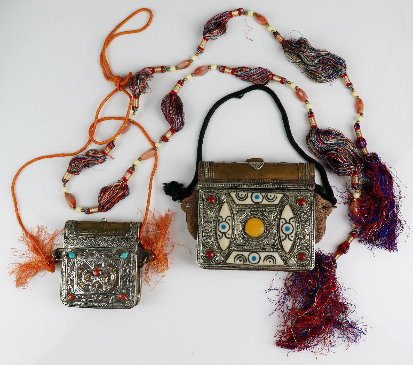 Vintage Moroccan Metal Purse Jeweled Box (1 of 1)