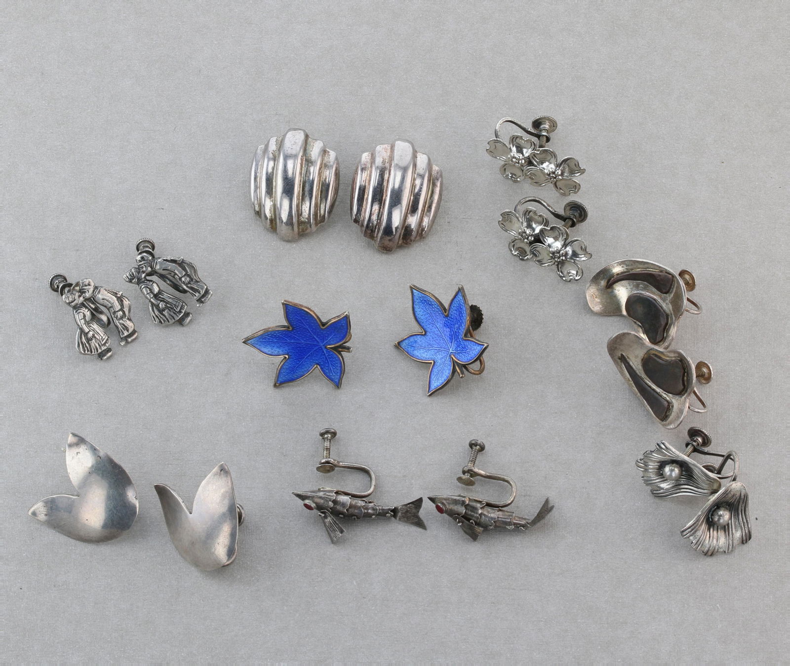 Vintage Sterling Silver Earring Lot (1 of 2)