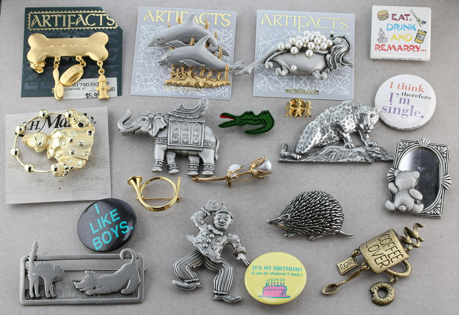 (19) Pc Lot of Artifacts Brooches and other Pins (1 of 1)