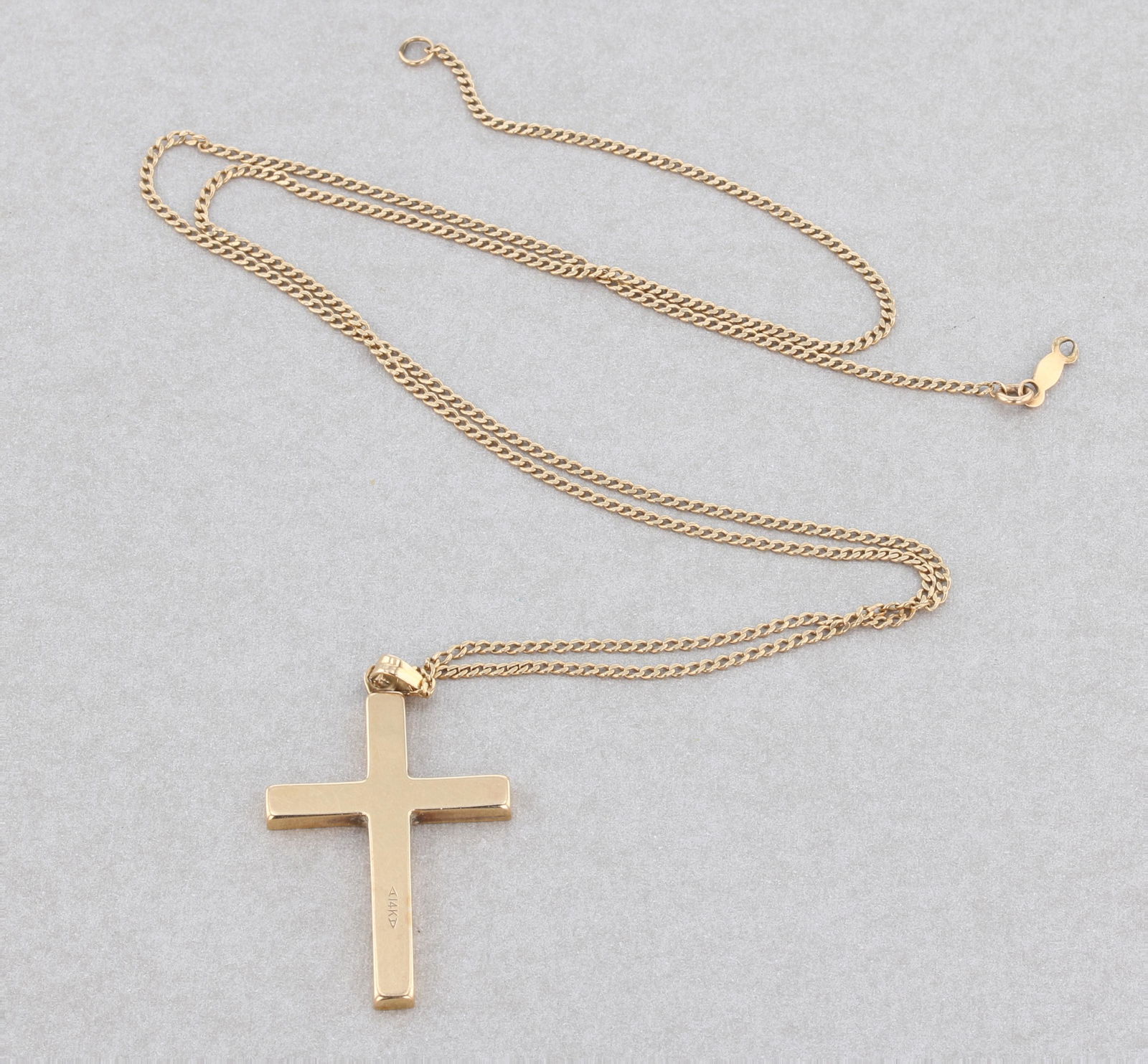14K Yellow Gold Vintage Cross Necklace (1 of 2)