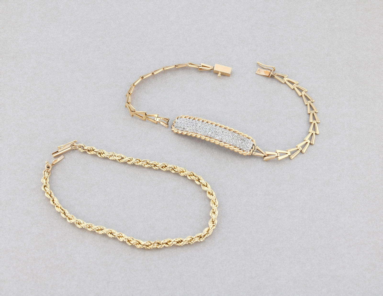 (2) 14K Yellow Gold Bracelets (1 of 1)