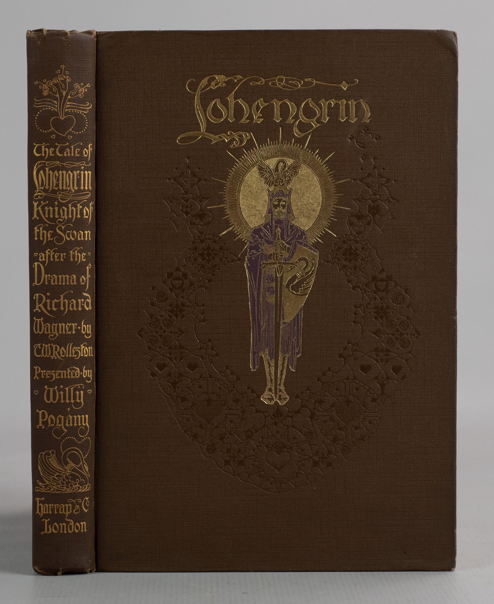 Illust/Willy Poganym, "The Tale of Lohengrin", Wagner,: Richard Wagner, T. W. Rolleston, presented and illustrated by Willy Pogany "The Tale of Lohengrin, Knight of the Swan" (G. G. Harrap, London 1913); 4to, - original pictorial cloth boards - With 8 moun