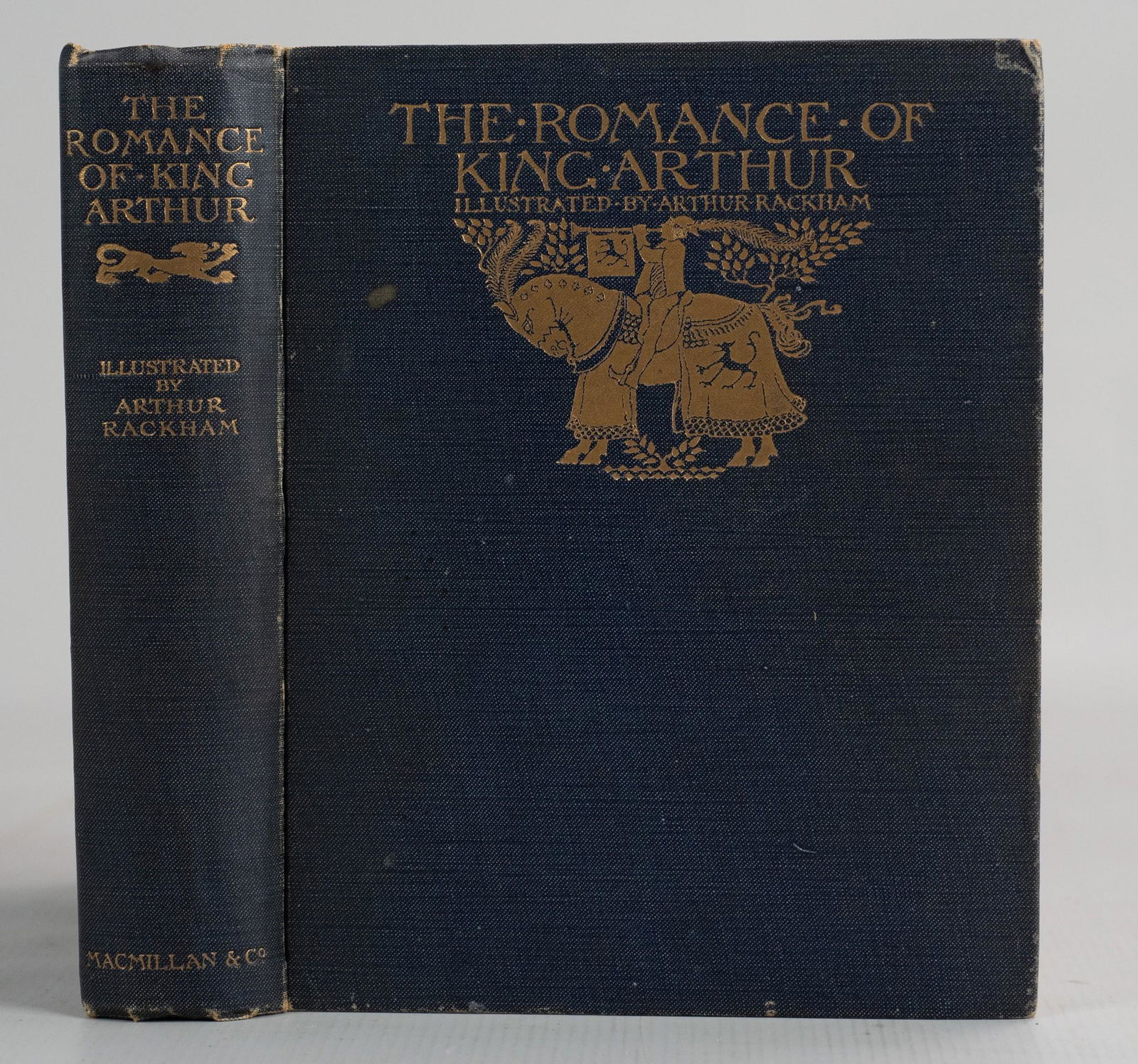 Arthur Rackham "The Romance of King Arthur" 1917: Arthur Rackham, Alfred W. Pollard "The Romance of King Arthur and his Knights of the Round Table" (Macmillan, London 1917); 16 color plates by Arthur Rackham. (8vo), original blue cloth stamped in gil