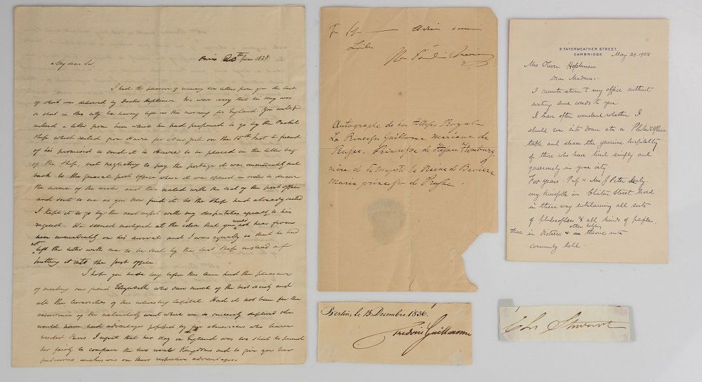 Group of signatures, Charles Stewart, James Brown: Group of documents including a manuscript letter to Joseph Hopkinson from James Brown, the Louisiana Senator and Minister to France ----- Manuscript letter to Elisa Swaim Hopkinson (1826 - 1911) signe