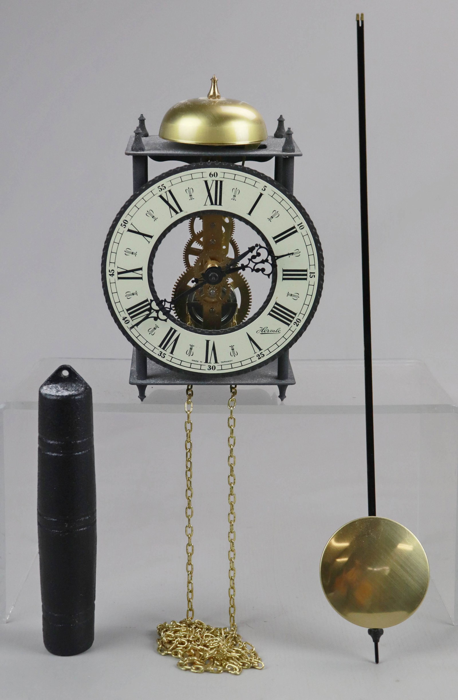 Hermle Ravensburg Skeleton Clock: Hermle Ravensburg 70974000711 Skeleton Wall Clock with mechanical 8-day passing bell strike movement. Made in Germany, 8"x6"