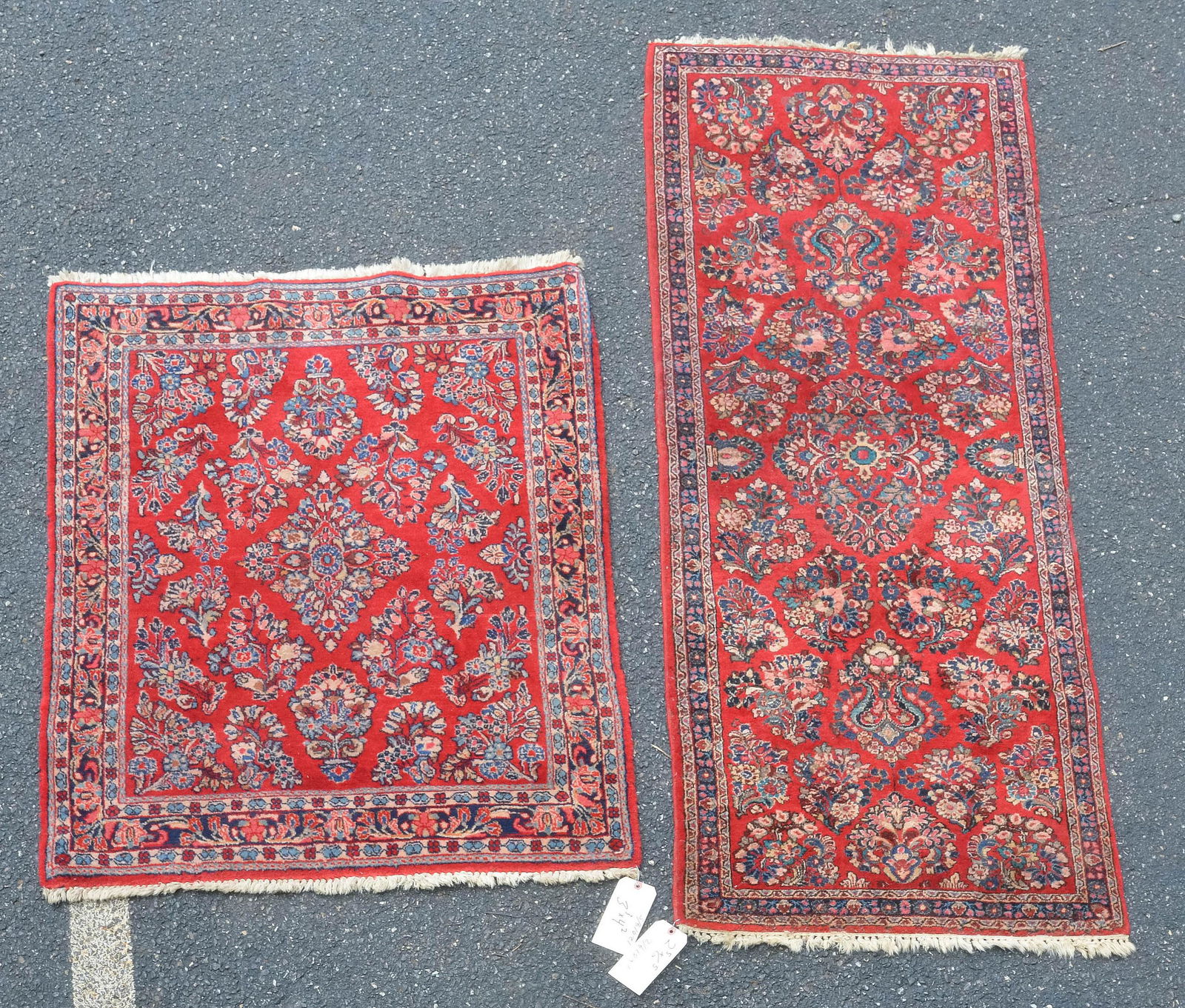 3'3" x 4'2", 2'5" x 6'5" Antique Persian Rugs: 3'3" x 4'2", 2'5" x 6'5" Antique Persian rugs