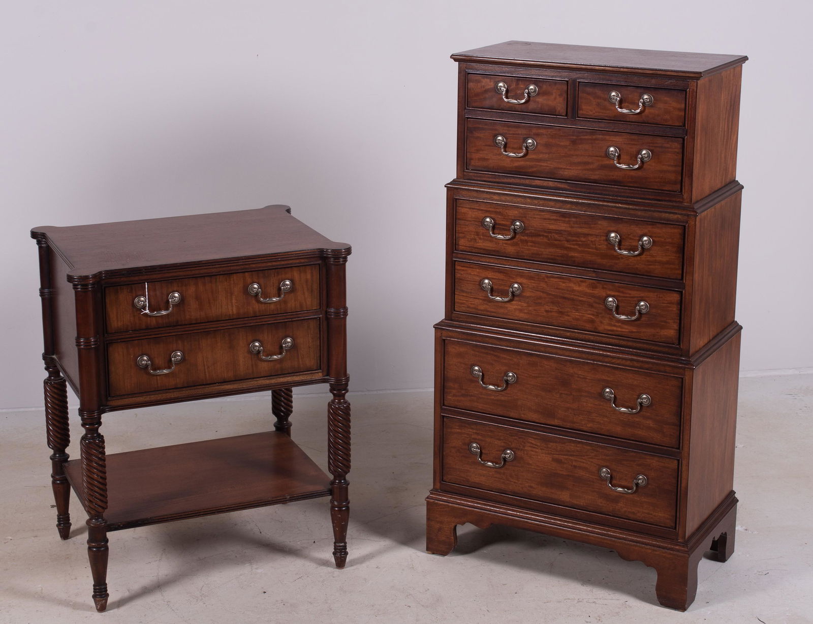Ethan Allen lingerie chest and nightstand: Ethan Allen lingerie chest and nightstand, largest 48-1/2" h x 26" w