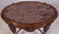 Victorian walnut oval picture frame marble top center - 2