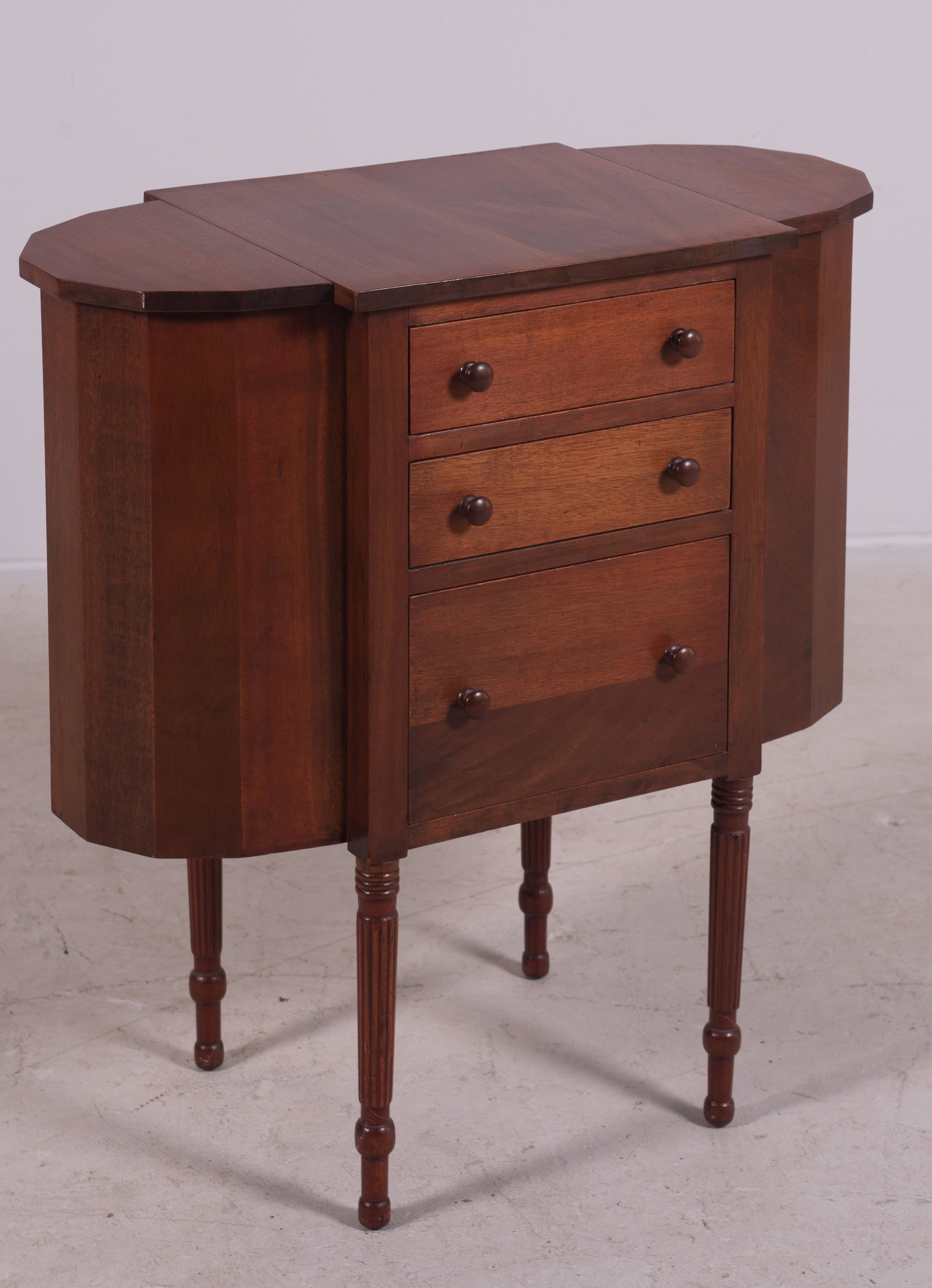 Martha Washington style sewing stand: Martha Washington style sewing stand, 29" h x 28-1/2" w