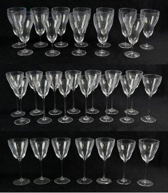 (33) Rosenthal crystal glasses: (33) Rosenthal crystal glasses c/o (12) iced teas, (6) white wines, (1) red wine and (14) ports