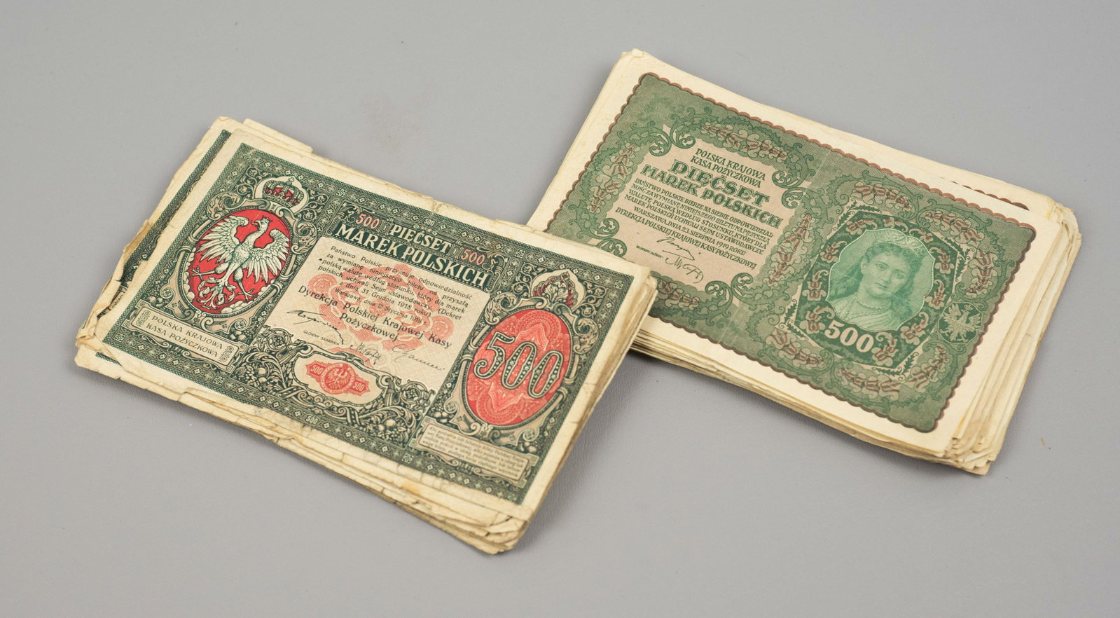 (137) 1919 and 1918 500 Polish Bank Notes: (137) 1919 and 1918 500 Polish bank notes