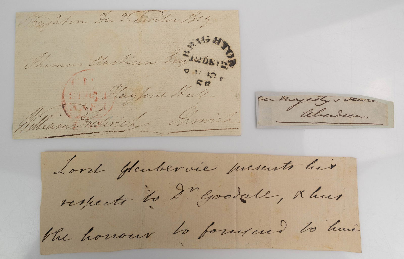 (3) Signatures - The first being Sylvester Douglas: (3) Signatures - The first being Sylvester Douglas, 1st Baron Glenbervie (Lord Glenbervie, 1743-1823) Chief Secretary for Ireland between 1793 and 1794. --- The second being Prince William Frederick t