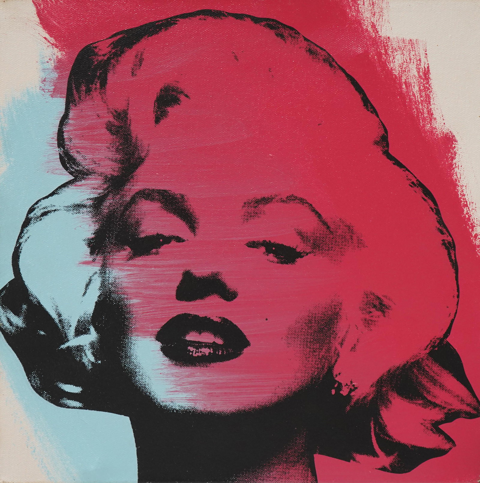 Steve Kaufman Pop Art "Marilyn Monroe": Steve Kaufman (American, 1960-2010), protege of Andy Warhol, Pop Art "Marilyn Monroe", silkscreen on canvas, signed "SAK", edition AP 18/50, 12-1/4" x 12-1/4", good condition