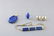 4 Pc Lapis Jewelry Group and Gold Dome Earrings