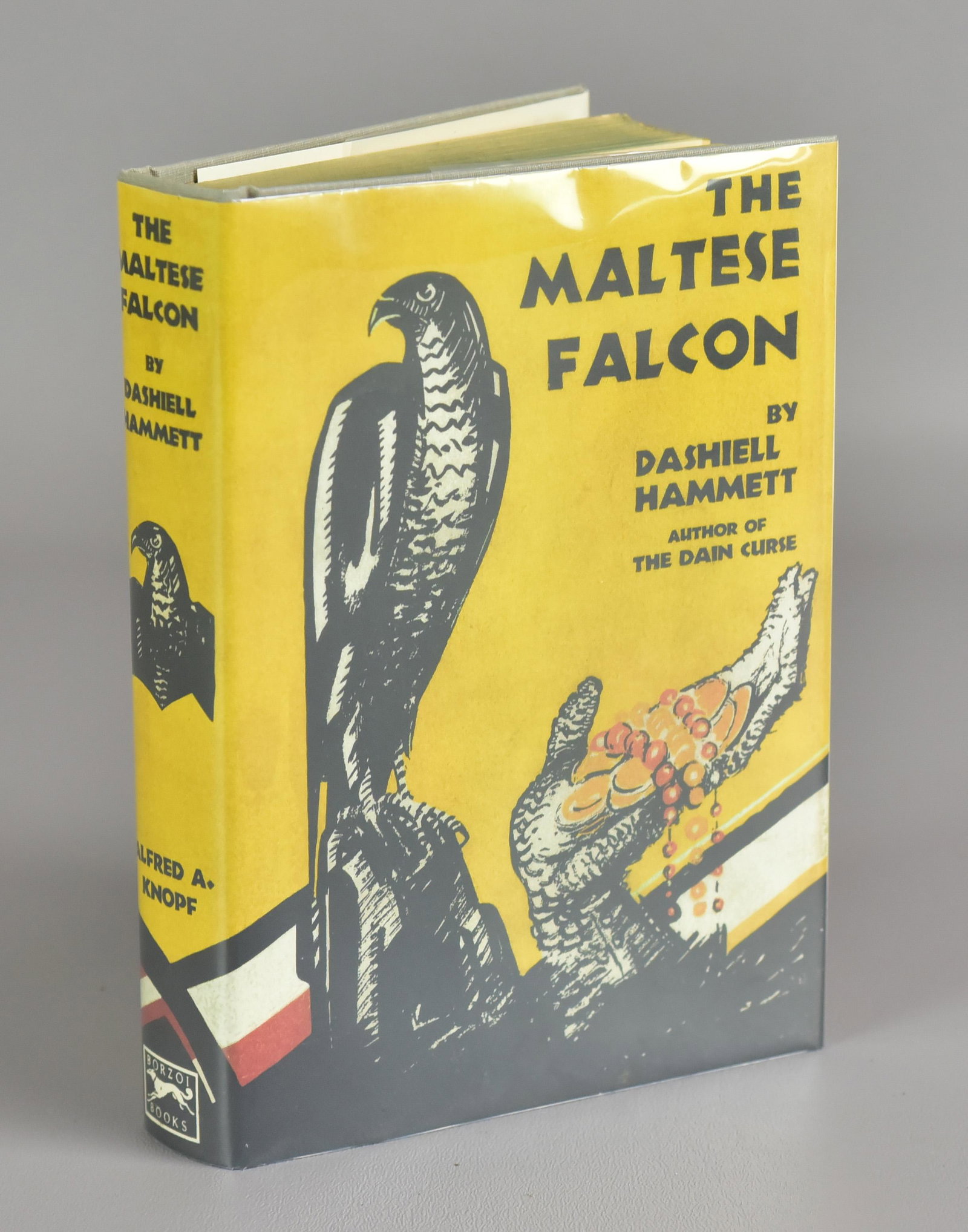 Dashiell Hammett "The Maltese Falcon" Knopf, Facsimile: Dashiell Hammett classic "The Maltese Falcon" (Otto Penzler facsimile edition, 1993); classic dust jacket and decorative cloth binding, all true to the original, superb condition