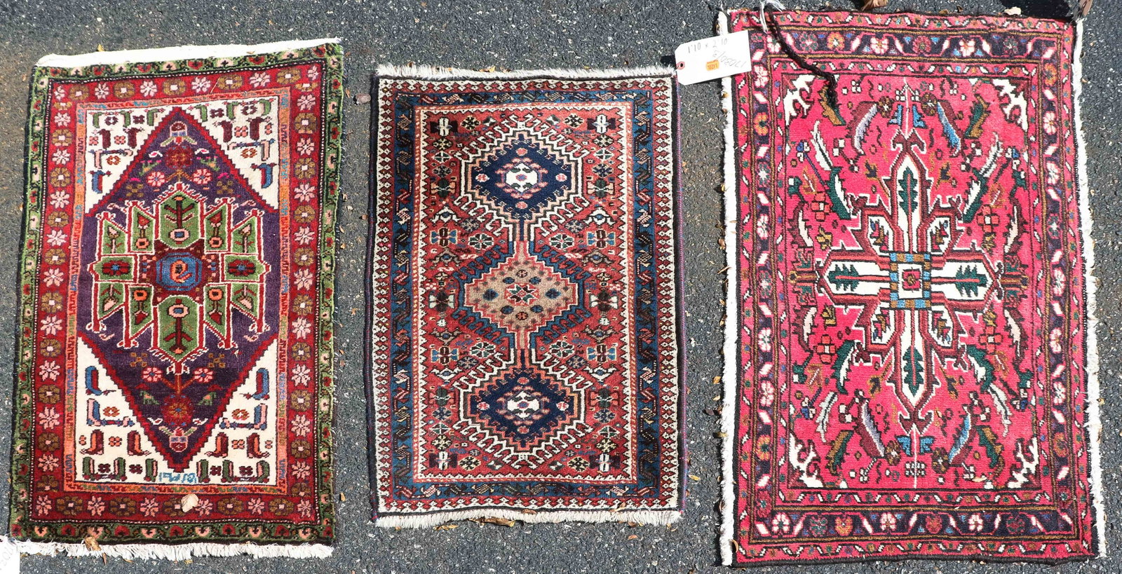 (3) Throw Rugs: 10' x 2'10", 2'2" x 3'8", 2' x 3'4": (3) Throw Rugs: 10' x 2'10", 2'2" x 3'8", 2' x 3'4"
