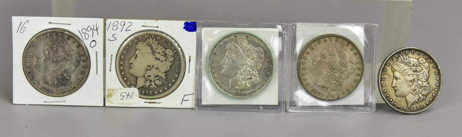 (5) Morgan silver dollars: (5) Morgan silver dollars
