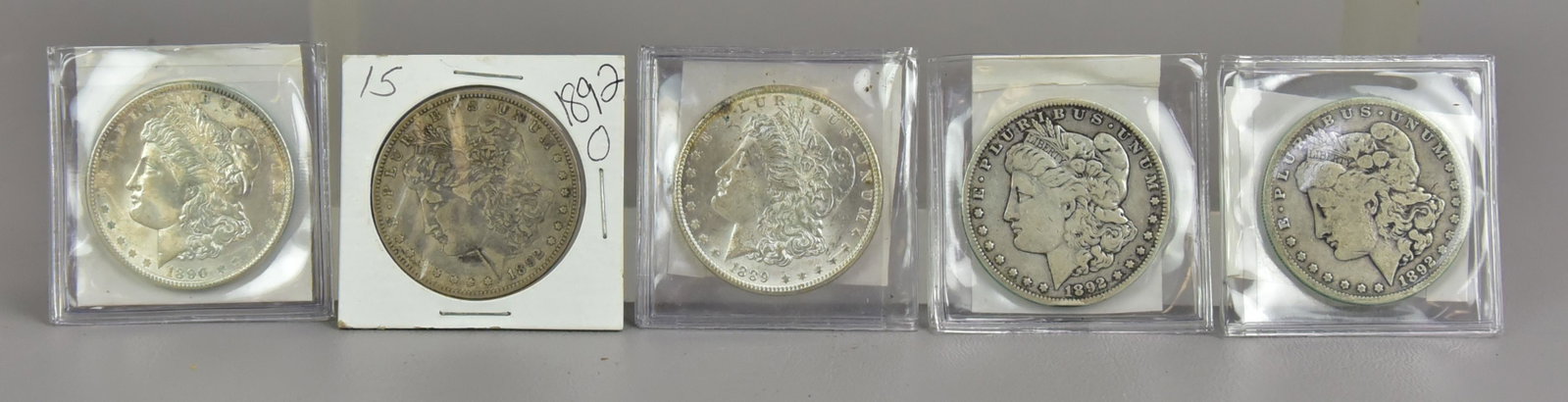 (5) Morgan silver dollars: (5) Morgan silver dollars