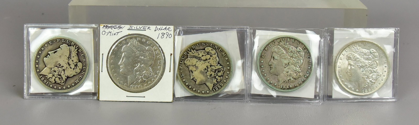 (5) Morgan silver dollars: (5) Morgan silver dollars