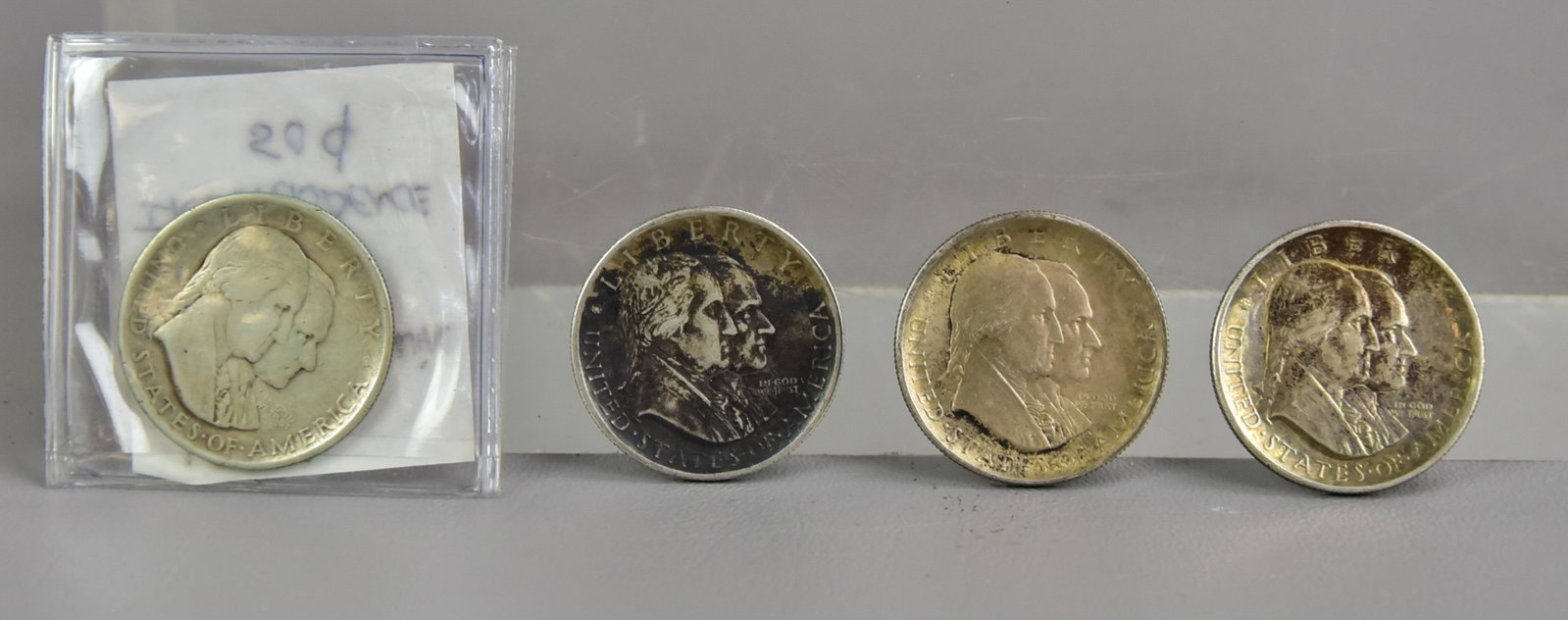 1926 Sesquicentennial Old Spanish Trail, Stone Mountain: 1926 Sesquicentennial Old Spanish Trail, Stone Mountain half dollar commemorative, (3) 1926 Sesquicentennial of American Independence half dollar commemoratives
