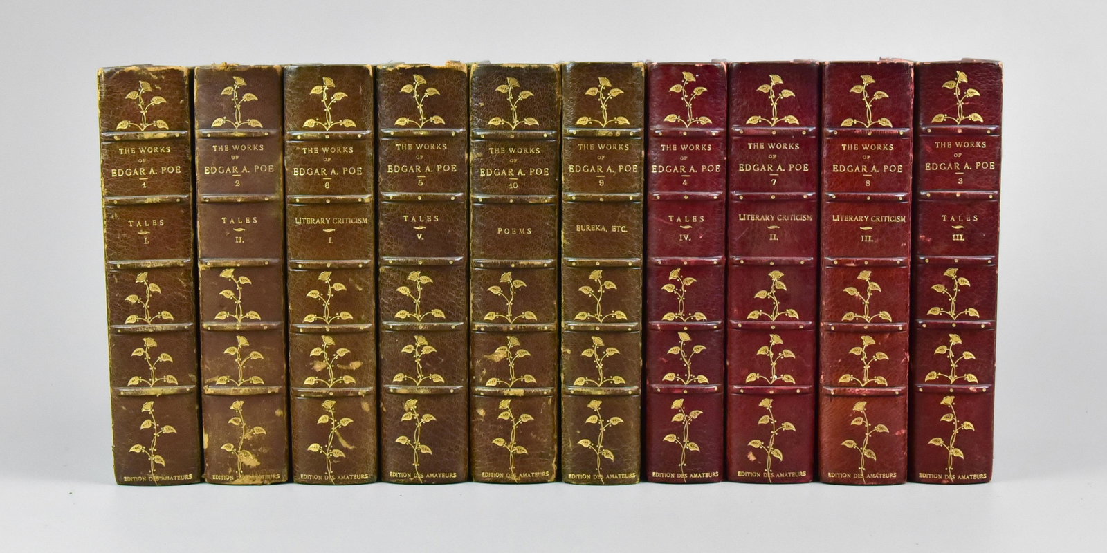 The Works of Edgar Allan Poe: The Works of Edgar Allan Poe, copyright 1895 Stone & Kimball, Edition des Amateurs, (10) volumes