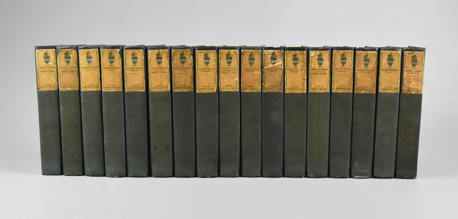The Works of Guy De Maupassant: The Works of Guy De Maupassant, Edition De Luxe, 'Printed for subscribers only by The St. Dunstan Society, Akron, Ohio' copyright 1903, (17) volumes.