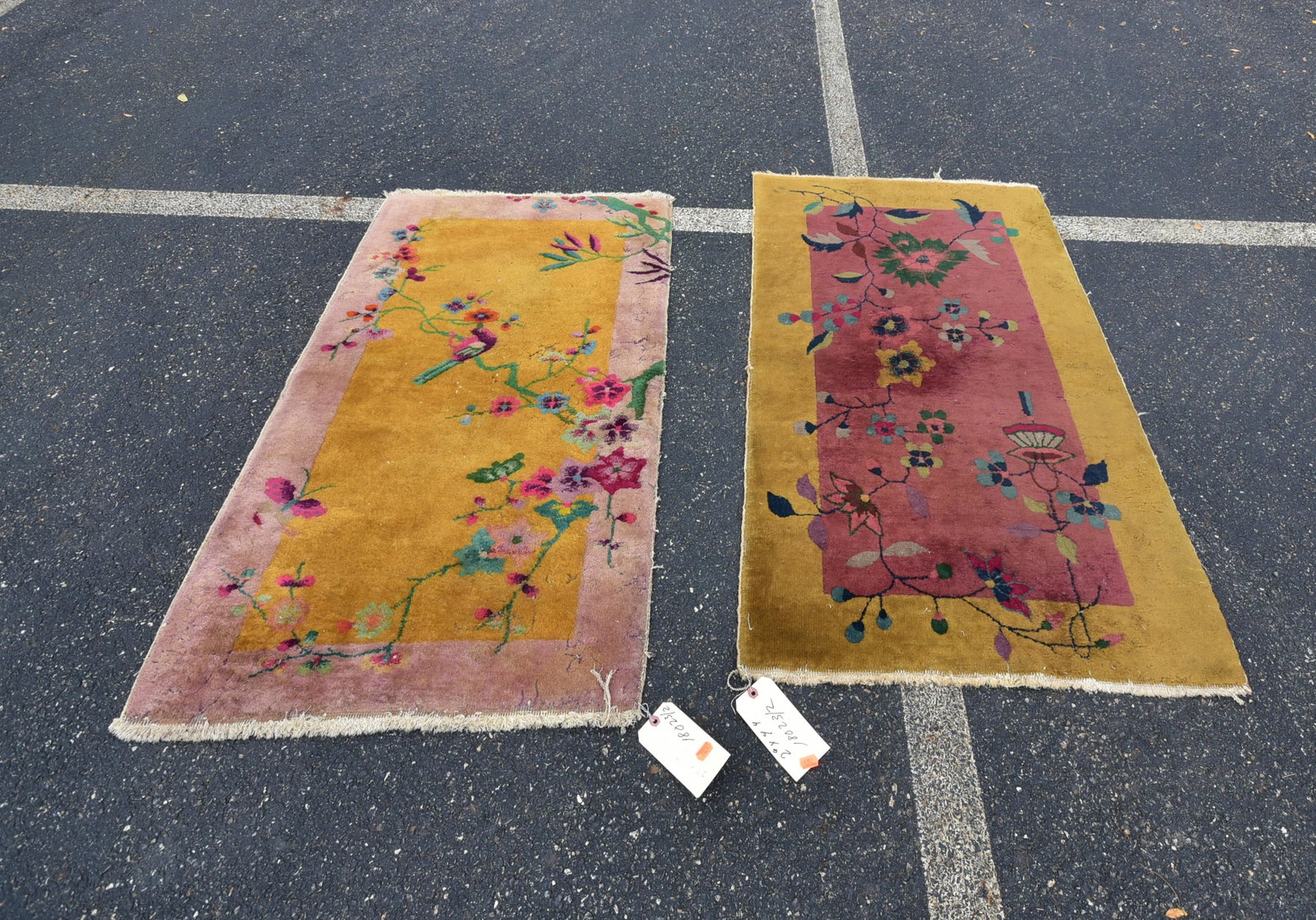 2'4" x 4'2" & 2'6" x 4'4" Pr Art Deco Area Rugs: 2'4" x 4'2" & 2'6" x 4'4" Pr Art Deco Area Rugs