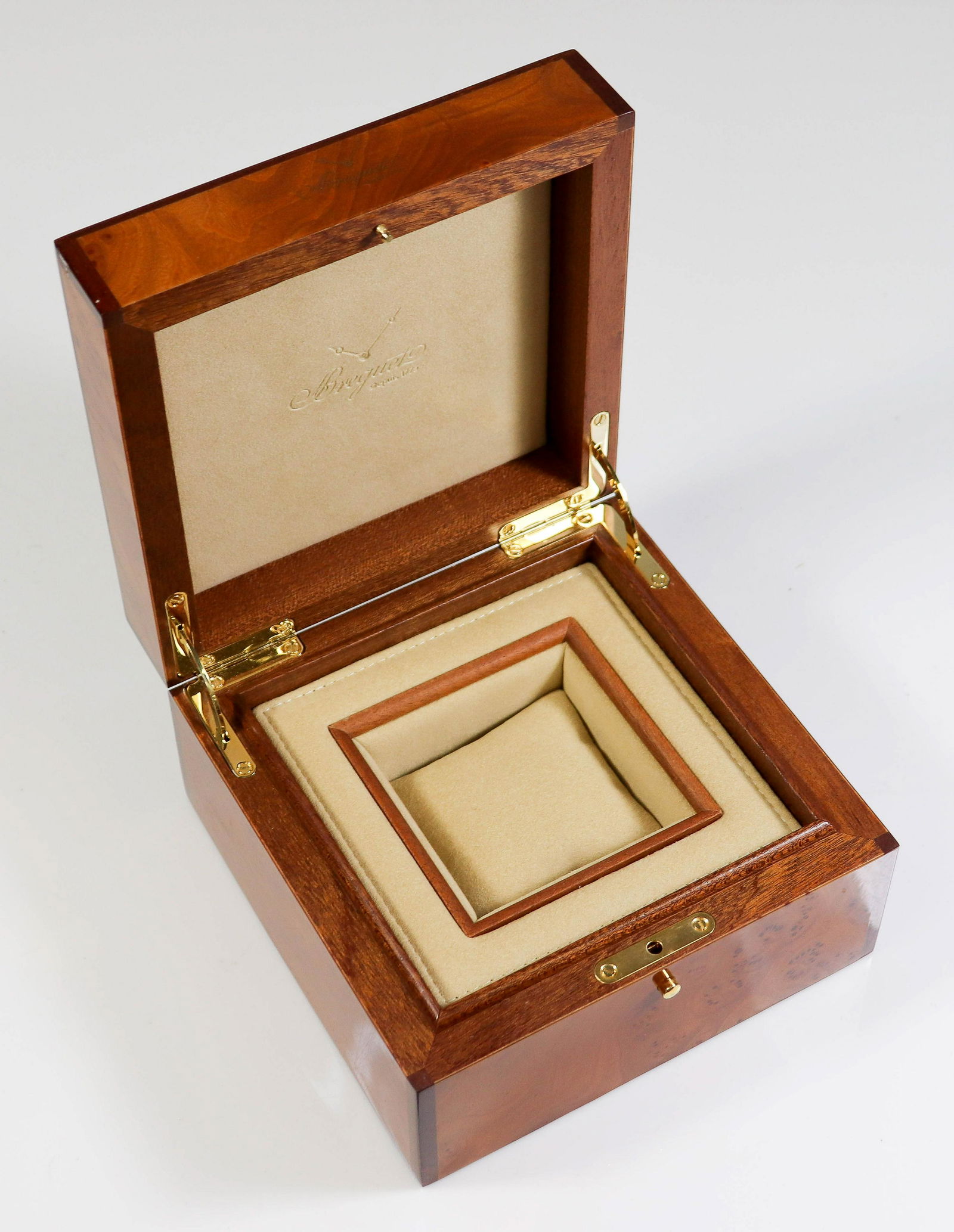Breguet Wood Watch Box: Breguet Wood Watch box in good condition with light surface wear. No outer box
