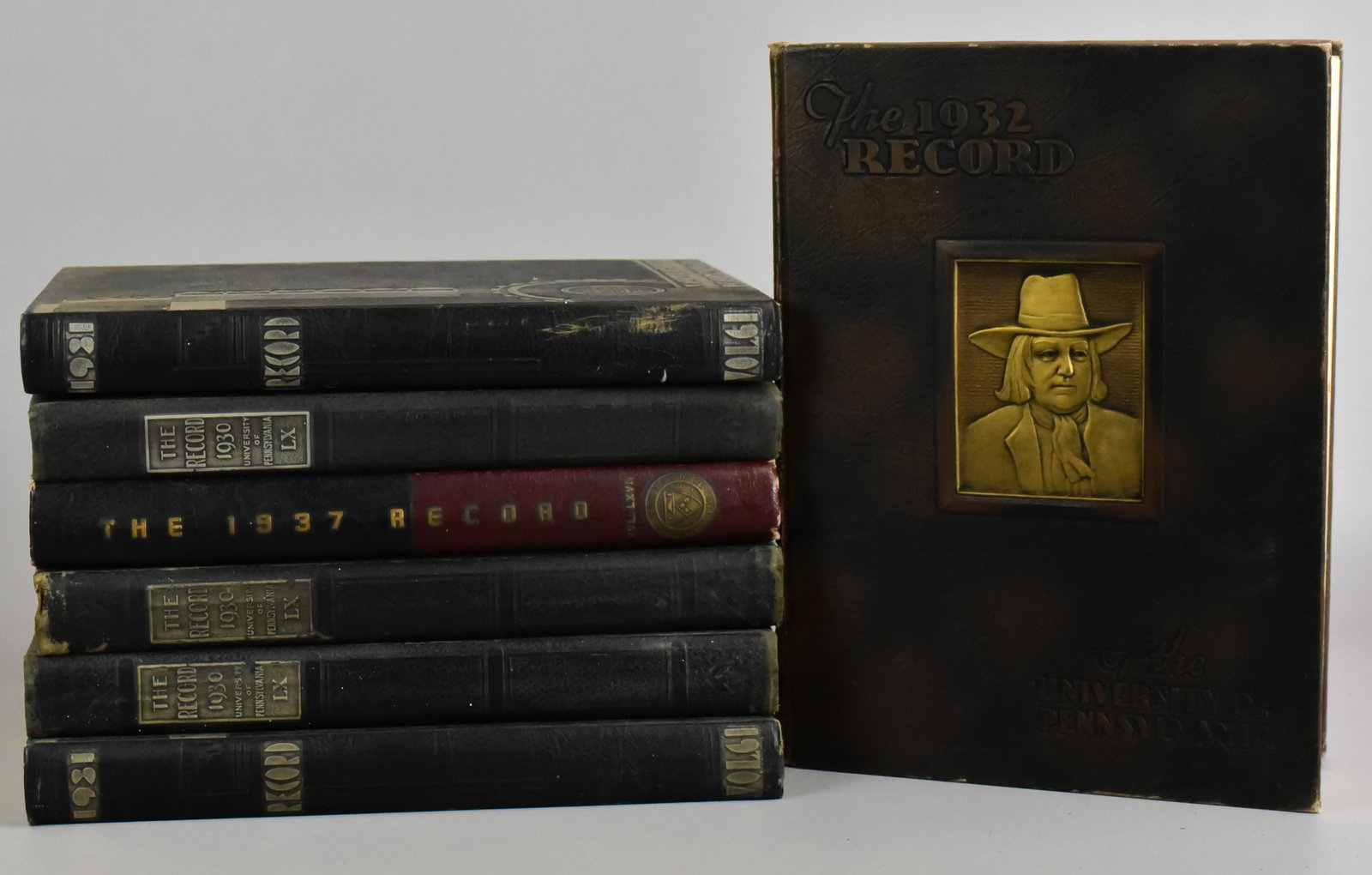 (7) 1930's UPenn Record/Yearbooks: (7)1930's UPenn Record/Yearbooks to include (3) 1930, (2) 1931, (1) 1932 and (1) 1937