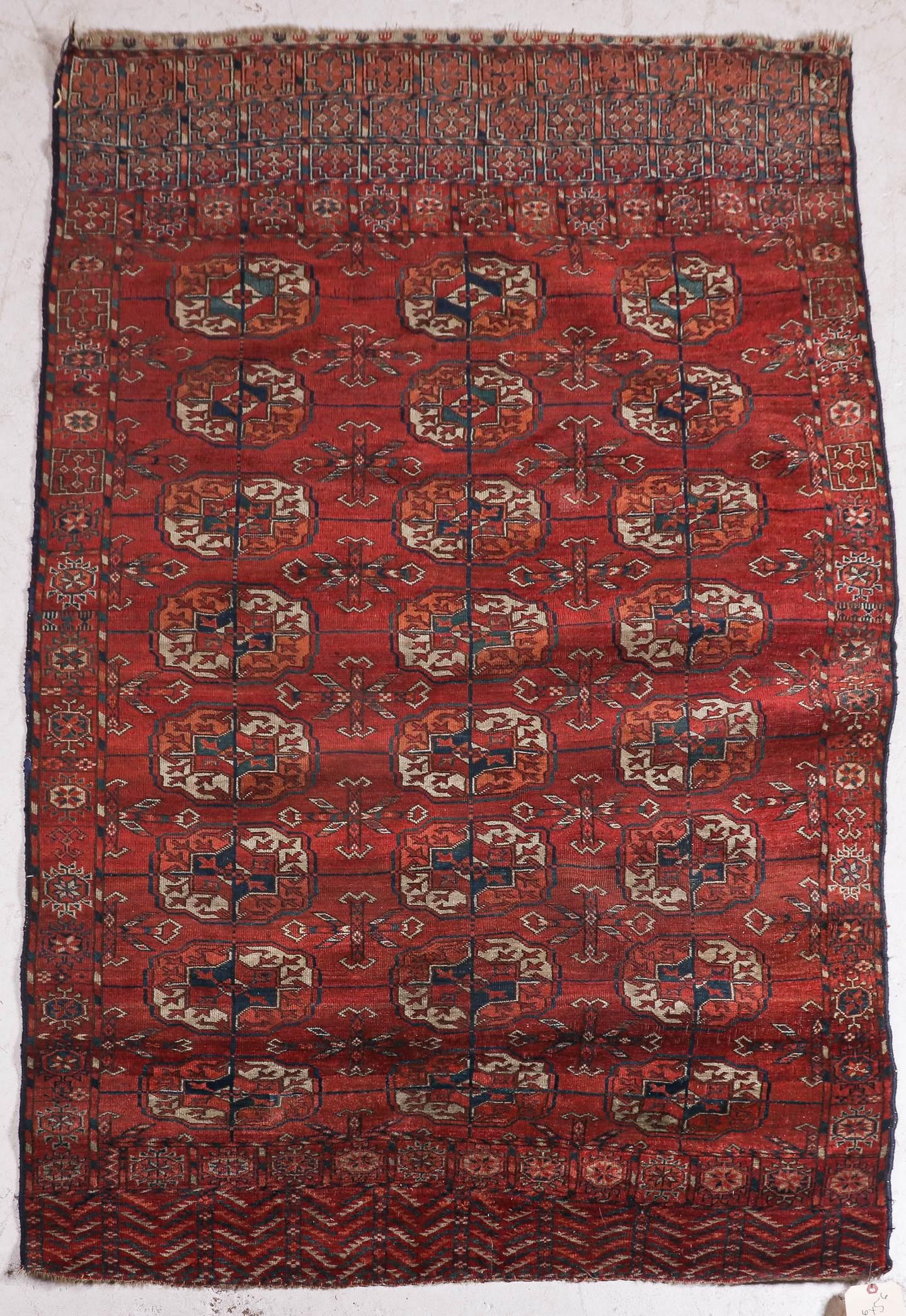 3'6"x5'6" Turkoman Throw Rug: 3ft6"x5ft6" Turkoman throw rug