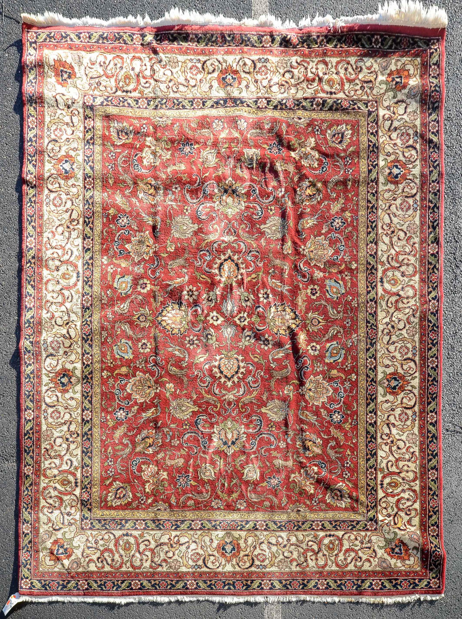 8' X 9'7" Area Rug: 8' X 9'7" Area Rug; light staining