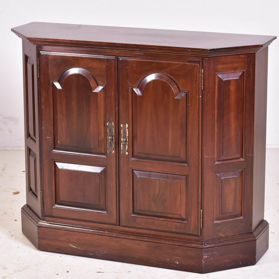Mahogany Ethan Allen two door paneled cabinet: Mahogany Ethan Allen two door paneled cabinet, 30"h x 36"w x 12-1/2"d