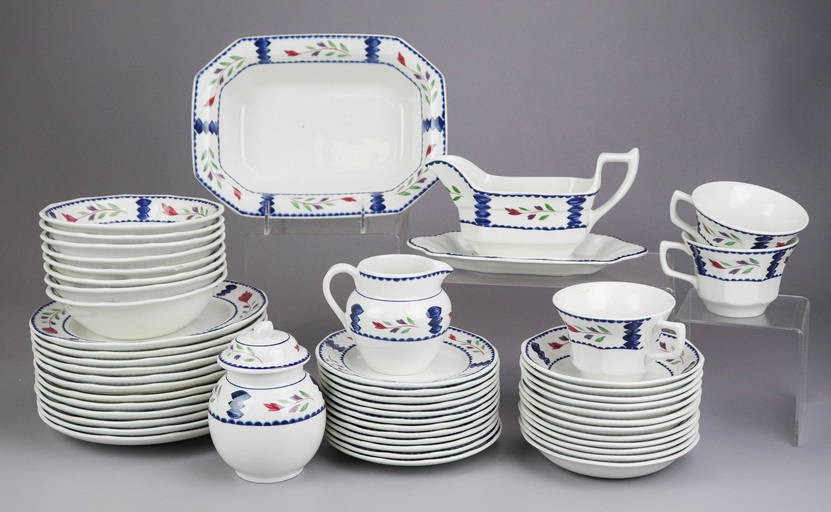 (79) Pcs Adams Ironstone Lancaster Dinnerware