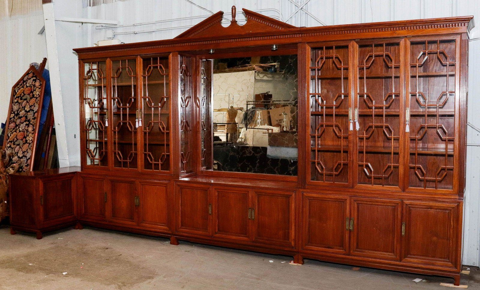 (7) pc Asian style Rosewood wall unit (1 of 7)