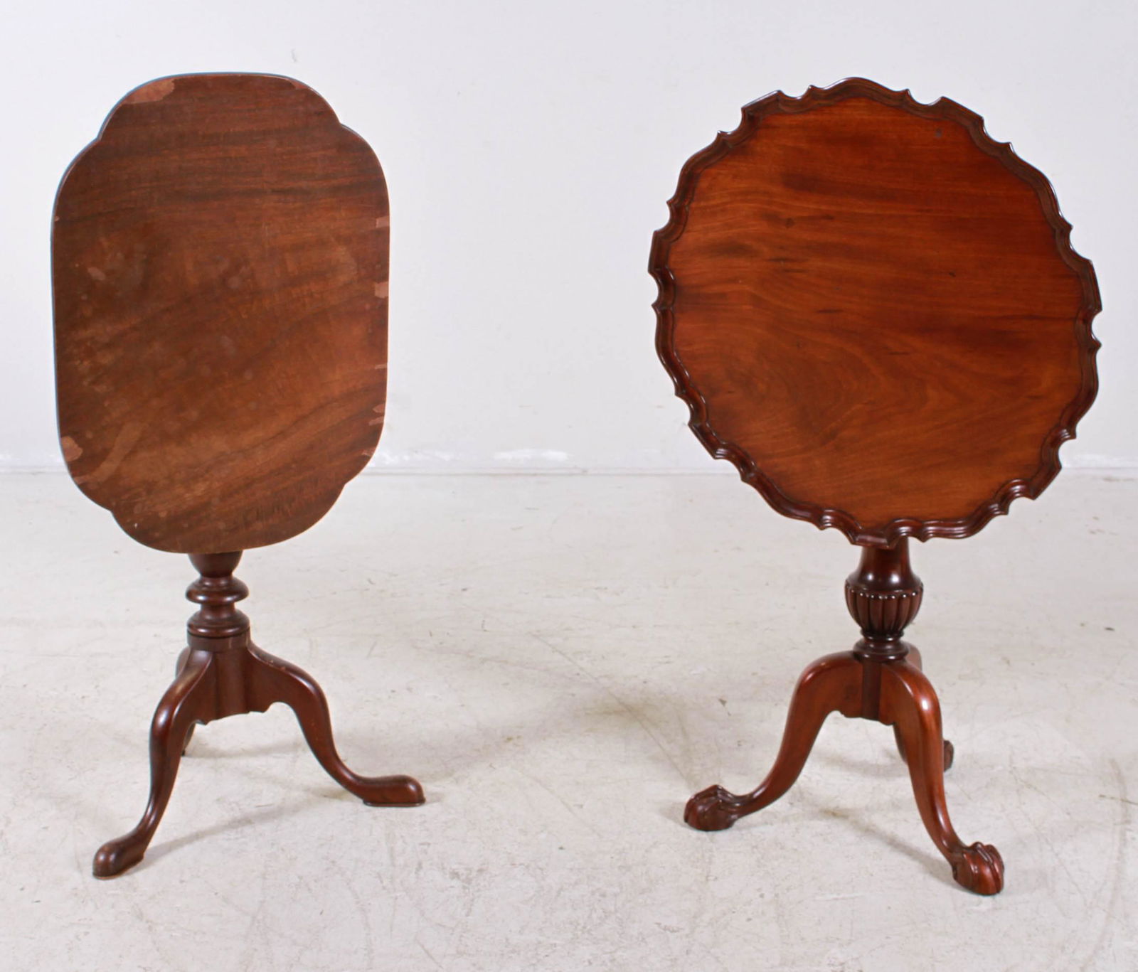 (2) Chippendale style candlestand and Queen Anne style (1 of 8)